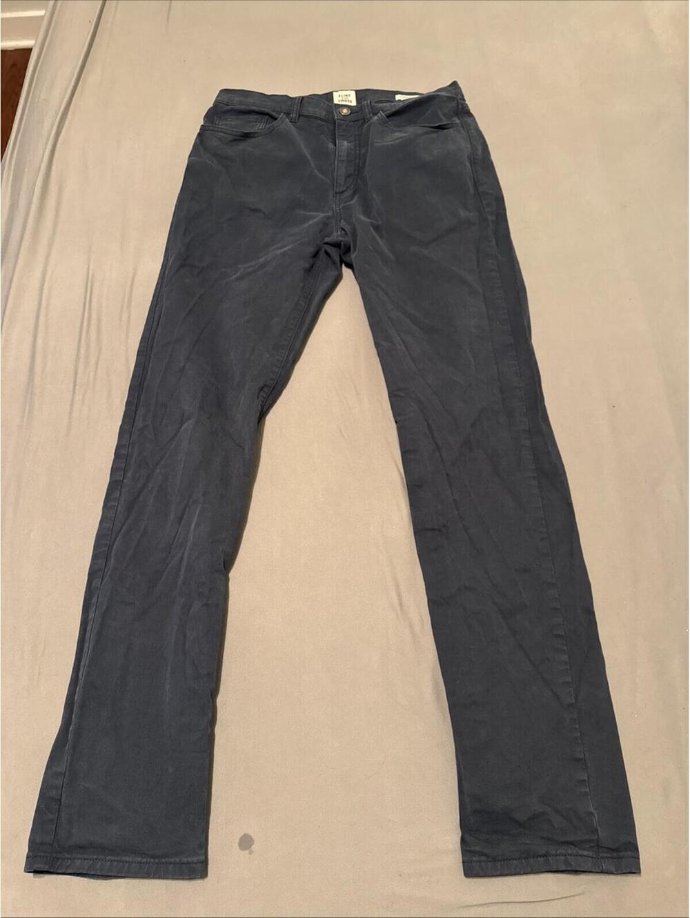 Flint And Tinder Pants Mens 31x32 Blue Straight Fit Chino Stretch 5 Pocket